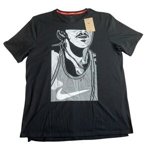 Nike Dri-FIT Steve Prefontaine Running Tee Men’s Large Black NWT‎ Graphic Shirt